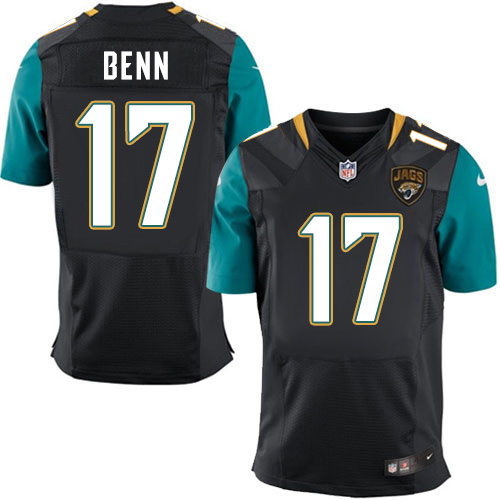 Men's Elite Arrelious Benn Nike Jersey Black Alternate - #17 NFL Jacksonville Jaguars